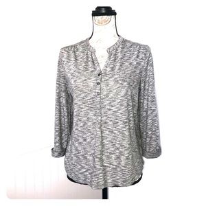 Style & Co. Stretch 3/4 Sleeve Grey Top / Blouse